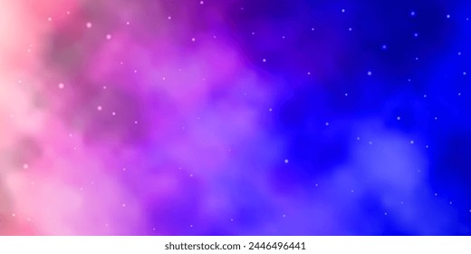 Light Blue, Yellow vector template with neon stars. Modern geometric abstract illustration with stars. Pattern for wrapping gifts.
