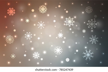 Light Blue, Yellow vector template with ice snowflakes. Decorative shining illustration with snow on abstract template. New year design for your ad, poster, banner.