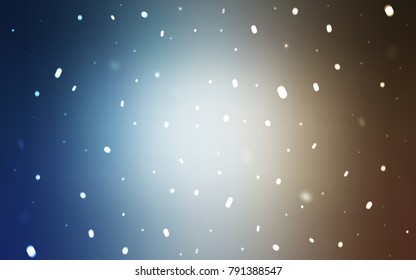 Light Blue, Yellow vector template with ice snowflakes. Shining colored illustration with snow in christmas style. New year design for your business advert.