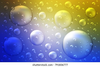 Light Blue, Yellow vector template with circles. Abstract illustration with colored bubbles in nature style. The pattern can be used for ads, leaflets of liquid.