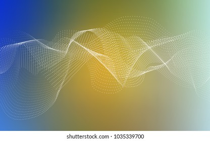 Light Blue, Yellow vector texture with disks. Glitter abstract illustration with blurred drops of rain. The pattern can be used for beautiful websites.