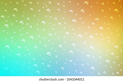 Light Blue, Yellow vector texture with disks. Illustration with set of shining colorful abstract circles. Beautiful design for your business natural advert.