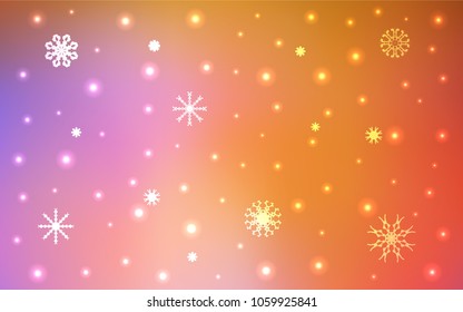 Light Blue, Yellow vector texture with colored snowflakes. Modern geometrical abstract illustration with crystals of ice. The pattern can be used for new year leaflets.