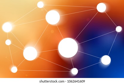 Light Blue, Yellow vector texture with disks, lines. Abstract illustration with colorful discs and triangles. Pattern can be used for futuristic ad, booklets.