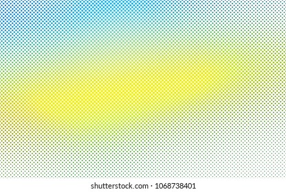 Light Blue, Yellow vector  texture with disks. Beautiful colored illustration with blurred circles in nature style. The pattern can be used for ads, leaflets of liquid.