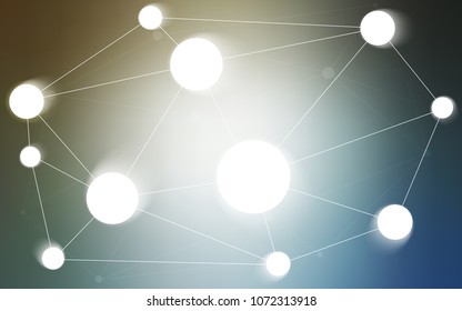 Light Blue, Yellow vector texture with disks, lines. Colorful illustration with circles and lines in futuristic style. Beautiful design for your business advert.