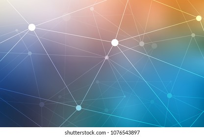 Light Blue, Yellow vector texture with disks, lines. Colorful illustration with circles and lines in futuristic style. Pattern can be used for beautiful websites.