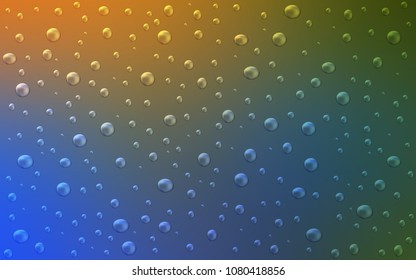 Light Blue, Yellow vector texture with disks. Modern abstract illustration with colorful water drops. Completely new template for your brand book.