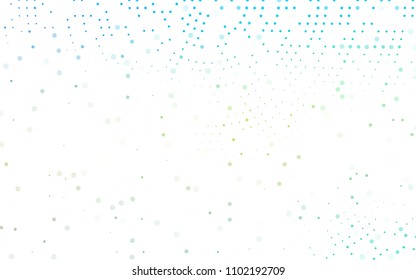 Light Blue, Yellow vector  texture with disks. Abstract illustration with colored bubbles in nature style. Completely new template for your brand book.