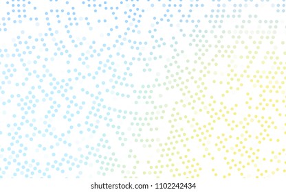 Light Blue, Yellow vector  texture with disks. Abstract illustration with colored bubbles in nature style. The pattern can be used for beautiful websites.
