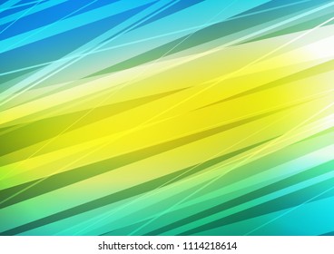 Light Blue, Yellow vector texture with colored lines. Blurred decorative design in simple style with lines. The pattern can be used as ads, poster, banner for commercial.