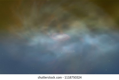 Light Blue, Yellow vector texture with milky way stars. Shining illustration with sky stars on abstract template. Best design for your ad, poster, banner.