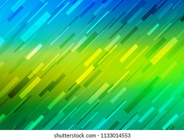 Light Blue, Yellow vector texture with colored lines. Glitter abstract illustration with colored sticks. Smart design for your business advert.