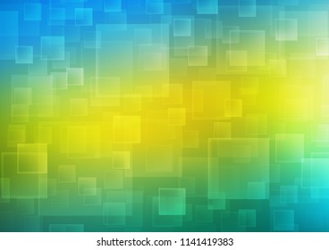 Light Blue, Yellow vector texture in rectangular style. Glitter abstract illustration with rectangular shapes. Pattern for commercials.