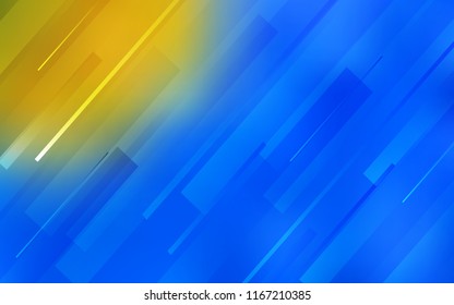 Light Blue, Yellow vector texture with colored lines. Glitter abstract illustration with colored sticks. Best design for your ad, poster, banner.