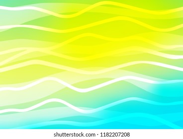 Light Blue, Yellow vector texture with colored lines. Lines on blurred abstract background with gradient. Best design for your ad, poster, banner.