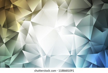 Light Blue, Yellow vector texture in triangular style. Glitter abstract illustration with triangular shapes. Pattern can be used for websites.