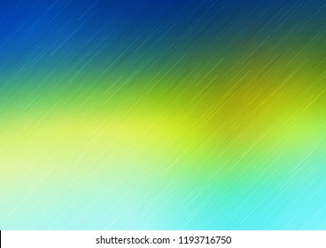 Light Blue, Yellow vector texture with colored lines. Modern geometrical abstract illustration with staves. The pattern can be used for busines ad, booklets, leaflets