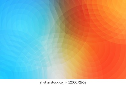 Light Blue, Yellow vector texture with disks. Glitter abstract illustration with blurred drops of rain. New design for ad, poster, banner of your website.