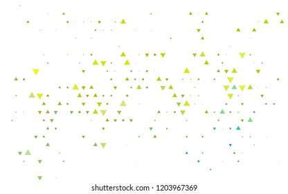 Light Blue, Yellow vector texture in triangular style. Beautiful illustration with triangles in nature style. Template for wallpapers.