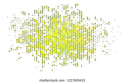 Light Blue, Yellow vector texture with disks. Blurred decorative design in abstract style with bubbles. Pattern for ads, booklets.