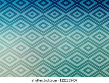 Light Blue, Yellow vector texture with lines, rhombuses. Colorful decorative design in simple style with lines, rhombuses. Smart design for your business advert.