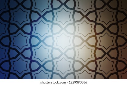 Light Blue, Yellow vector texture with beautiful stars. Stars on blurred abstract background with gradient. Smart design for your business advert.