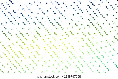 Light Blue, Yellow vector texture in triangular style. Illustration with set of colorful triangles. Pattern for busines ad, booklets, leaflets