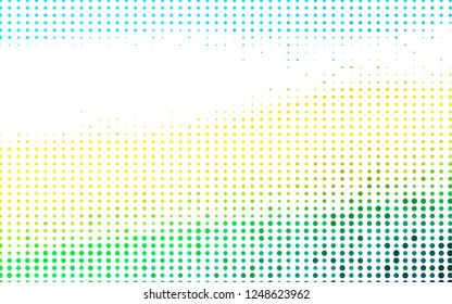Light Blue, Yellow vector texture with disks. Illustration with set of shining colorful abstract circles. Design for posters, banners.