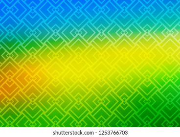 Light Blue, Yellow vector texture with colored lines. Modern geometrical abstract illustration with staves. Smart design for your business advert.