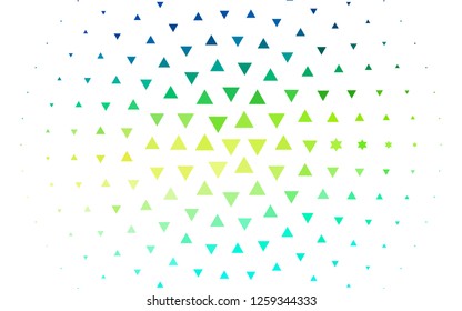 Light Blue, Yellow vector texture in triangular style. Decorative design in abstract style with triangles. Best design for your ad, poster, banner.
