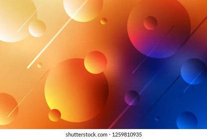 Light Blue, Yellow vector texture with disks. Beautiful colored illustration with blurred circles in nature style. New design for ad, poster, banner of your website.