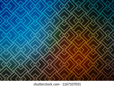Light Blue, Yellow vector texture with colored lines. Shining illustration with lines on abstract template. Best design for your ad, poster, banner.