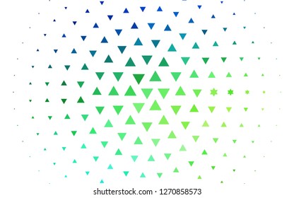 Light Blue, Yellow vector texture in triangular style. Decorative design in abstract style with triangles. Pattern for commercials.