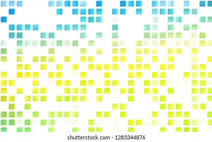 Light Blue, Yellow vector texture in rectangular style. Abstract gradient illustration with rectangles. Pattern can be used for websites.