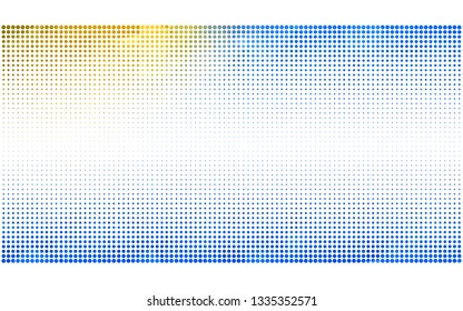 Light Blue, Yellow vector  texture with disks. Illustration with set of shining colorful abstract circles. New template for your brand book.