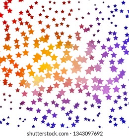 Light Blue, Yellow vector texture with beautiful stars. Shining colorful illustration with small and big stars. Pattern for wrapping gifts.
