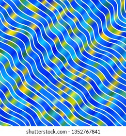 Light Blue, Yellow vector texture with curves. Gradient illustration in simple style with bows. Pattern for booklets, leaflets.