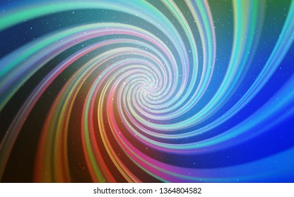 Light Blue, Yellow vector texture with milky way stars. Shining illustration with sky stars on abstract template. Smart design for your business advert.