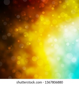 Light Blue, Yellow vector texture with circles. Abstract colorful disks on simple gradient background. Pattern for wallpapers, curtains.