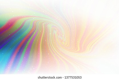 Light Blue, Yellow vector texture with milky way stars. Blurred decorative design in simple style with galaxy stars. Template for cosmic backgrounds.