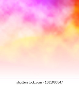 Light Blue, Yellow vector texture with cloudy sky. Abstract illustration with colorful gradient clouds. Colorful pattern for appdesign.