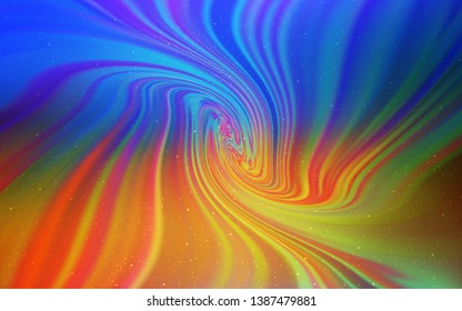 Light Blue, Yellow vector texture with milky way stars. Modern abstract illustration with Big Dipper stars. Pattern for astrology websites.
