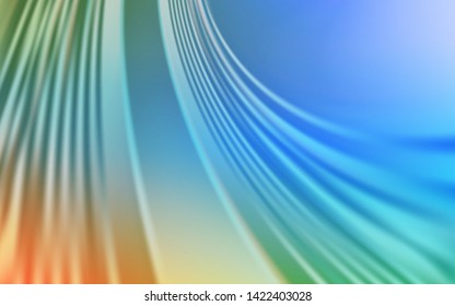 Light Blue, Yellow vector texture with curved lines. Shining colorful illustration in simple style. A completely new template for your design.