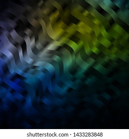 Light Blue, Yellow vector texture with circular arc. Illustration in abstract style with gradient curved.  Pattern for commercials, ads.