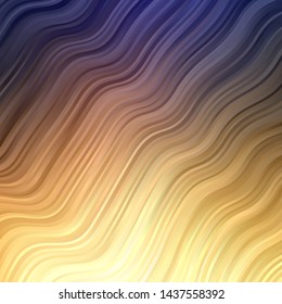 Light Blue, Yellow vector texture with curves. Abstract illustration with gradient bows. Pattern for websites, landing pages.