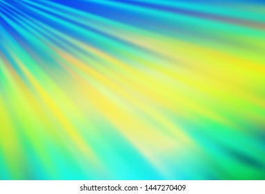 Light Blue, Yellow vector texture with colored lines. Blurred decorative design in simple style with lines. Best design for your ad, poster, banner.
