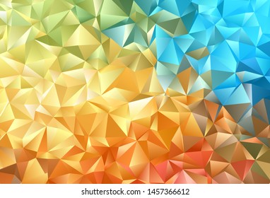 Light Blue, Yellow vector texture with triangular style. Modern abstract illustration with colorful triangles. Pattern for commercials.