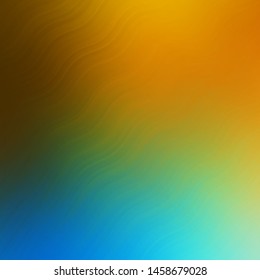 Light Blue, Yellow vector texture with circular arc. Bright sample with colorful bent lines, shapes. Pattern for commercials, ads.