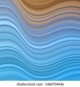 Light Blue, Yellow vector texture with curves. Abstract illustration with bandy gradient lines. Smart design for your promotions.